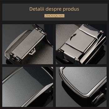 Cataramă automată pentru curea bărbătească – aliaj, formă dreptunghiulară, model litere, stil business