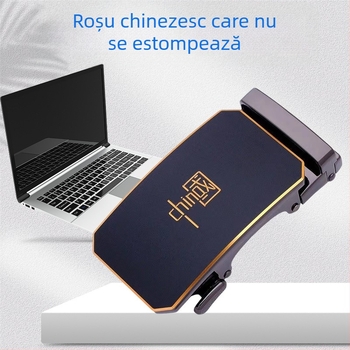 Cataramă automată pentru curea – dreptunghiulară din aliaj, stil business, model imprimat