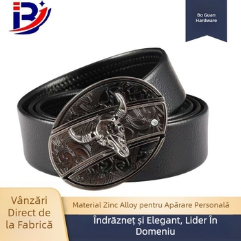  cataramă de curea din aliaj, formă ovală, cataramă netedă, model cap de bou, stil hip-hop