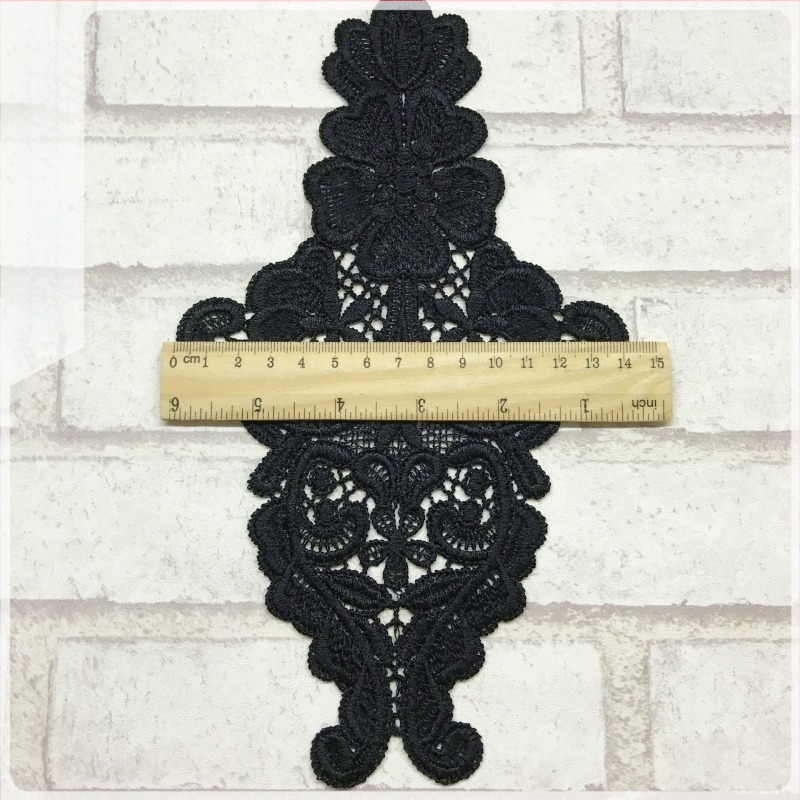 Aplicație dantelată pentru lenjerie, cu flori brodate și dantelă gol, fibre de poliester, brand Hundred Flowers Bushes