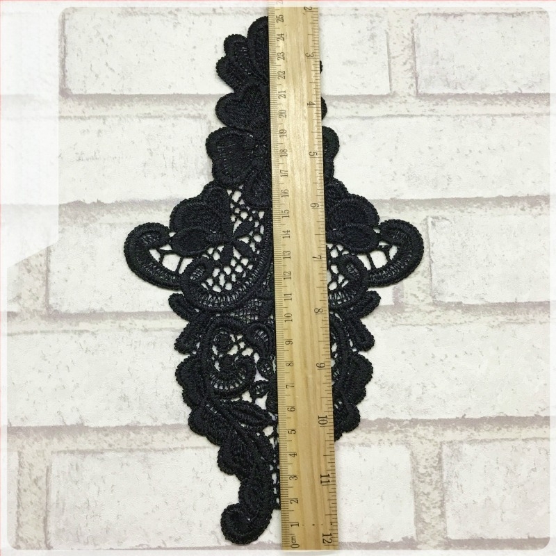 Aplicație dantelată pentru lenjerie, cu flori brodate și dantelă gol, fibre de poliester, brand Hundred Flowers Bushes