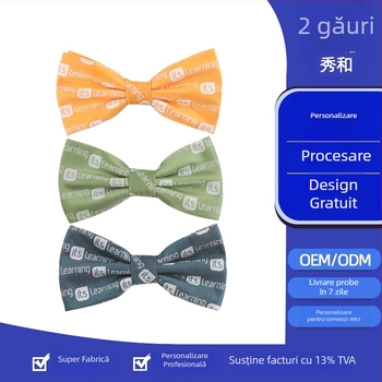 Papion cu logo personalizat broderie, Jacquard, unisex, poliester