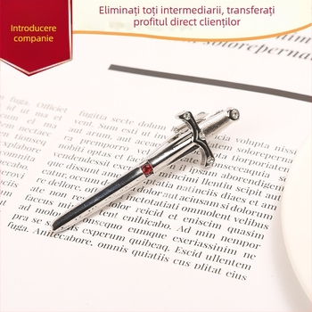 Clip pentru cravată cu motiv sabie — clip metalizat personalizat, unisex, pentru adulți, lansare primăvara 2025
