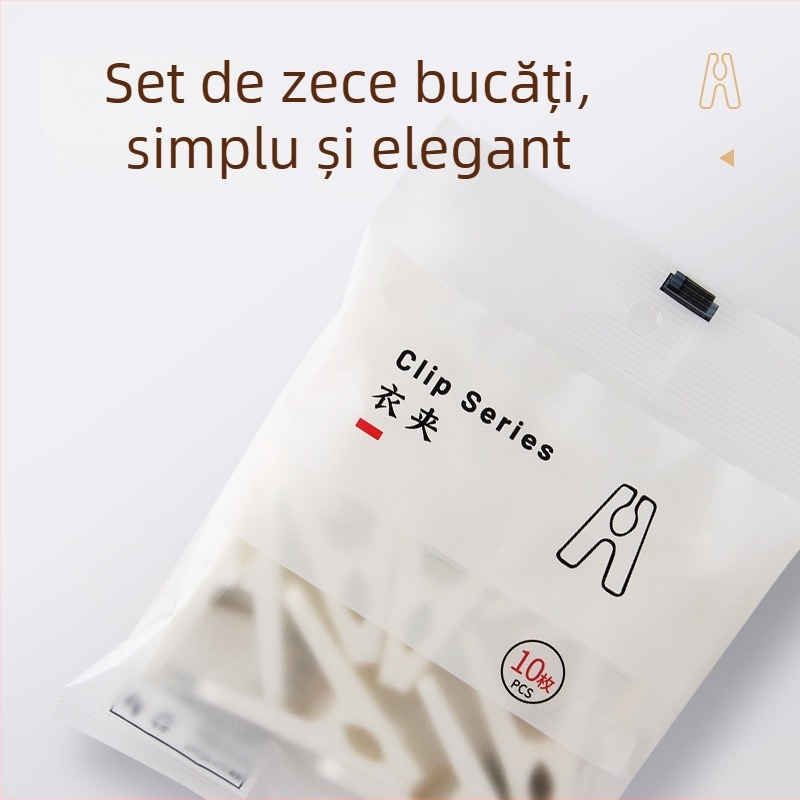 Clipuri uscare haine, plastic PP, model 001, pachet 360 buc, multifuncționale pentru lenjerie, șosete și haine, design modern minimalist.
