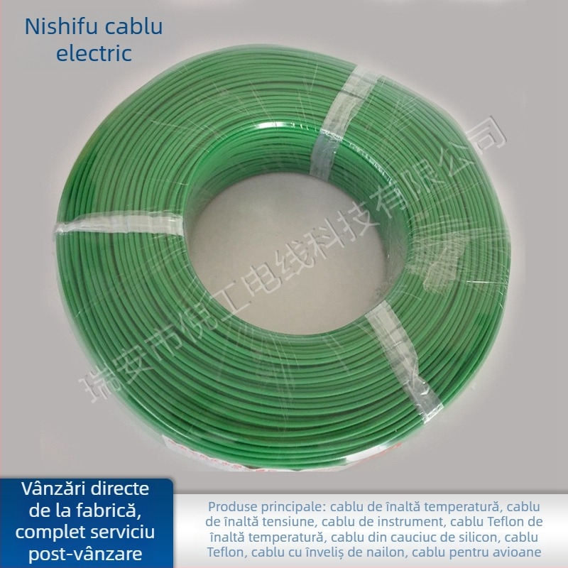 Cablu de înaltă temperatură din cauciuc siliconic, împletit, conductor placat cu tin, 200°C, 300/500 V, certificat CCC