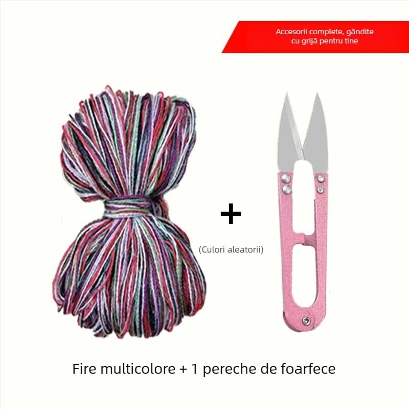 Set de unelte croșetat cu cârlig cu limbă pentru repararea puloverelor din lână, cârlig mic cu limbă, ac subțire pentru fir ultra-fin