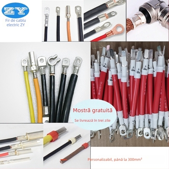 Cablu baterie pentru vehicule electrice, cupru placat cu staniu, izolație din cauciuc siliconic, secțiune 25 mm², 600V, 200°C