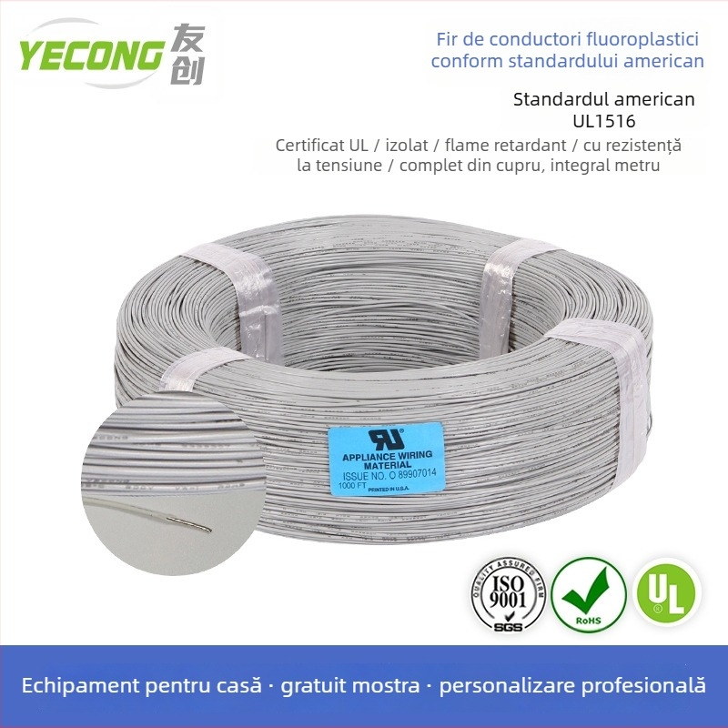 Conductor din cupru placat cu staniu, izolație ETFE și înveliș TEFLON, UL-listed, 300V