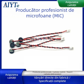 6027 Capsulă microfon cu reducere a zgomotului cu dublu condensator încorporată și anti-interferență, terminal de 2 pini 1,25 mm pentru lipire