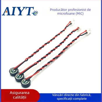6027 Capsulă microfon cu reducere a zgomotului cu dublu condensator încorporată și anti-interferență, terminal de 2 pini 1,25 mm pentru lipire