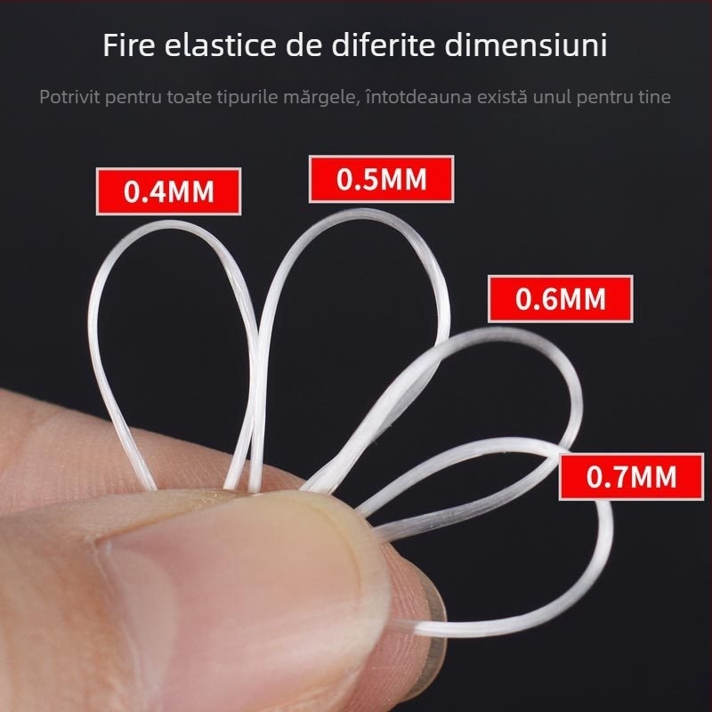 Brățară pentru mărgele cu ață elastică 0.4 mm – șnur împletit, rezistent la uzură