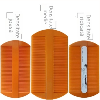 Pieptene de îngrijire a blănii pentru câini, cu dinți fini, pentru îndepărtarea păduchilor, ouălor de păduchi și mătreții (Plastic; Brand: Unique; Fără import; Pentru câini)