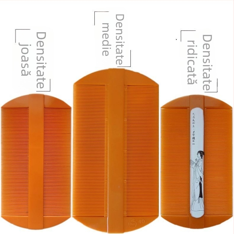 Pieptene de îngrijire a blănii pentru câini, cu dinți fini, pentru îndepărtarea păduchilor, ouălor de păduchi și mătreții (Plastic; Brand: Unique; Fără import; Pentru câini)