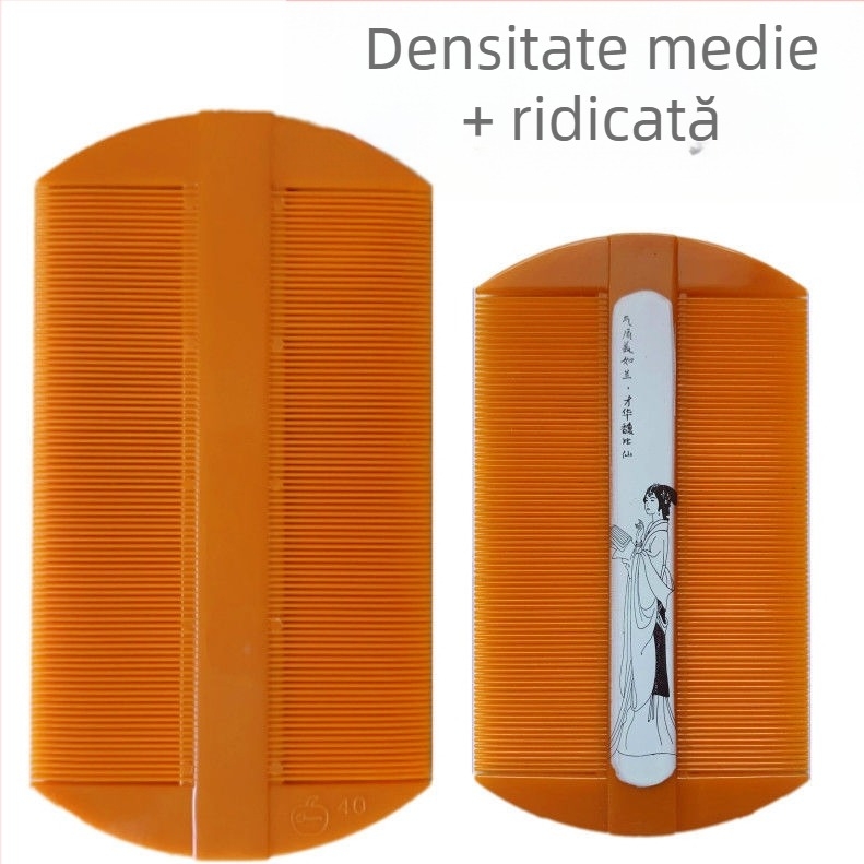 Pieptene de îngrijire a blănii pentru câini, cu dinți fini, pentru îndepărtarea păduchilor, ouălor de păduchi și mătreții (Plastic; Brand: Unique; Fără import; Pentru câini)