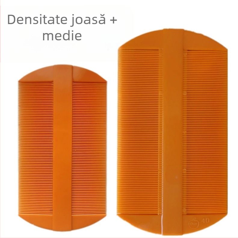 Pieptene de îngrijire a blănii pentru câini, cu dinți fini, pentru îndepărtarea păduchilor, ouălor de păduchi și mătreții (Plastic; Brand: Unique; Fără import; Pentru câini)