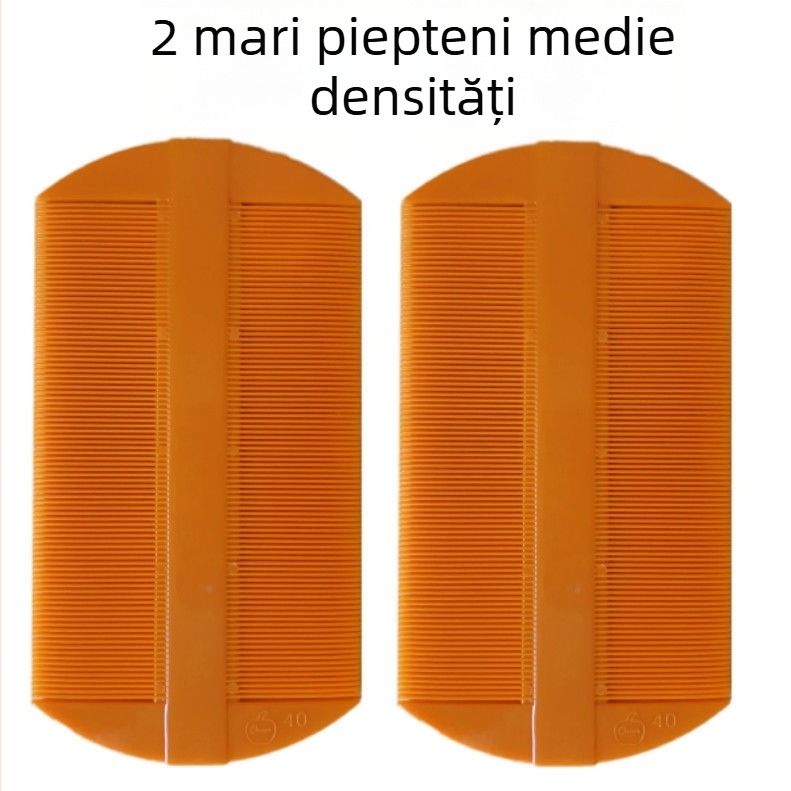 Pieptene de îngrijire a blănii pentru câini, cu dinți fini, pentru îndepărtarea păduchilor, ouălor de păduchi și mătreții (Plastic; Brand: Unique; Fără import; Pentru câini)