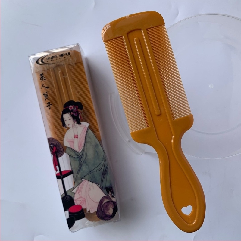 Pieptene de îngrijire a blănii pentru câini, cu dinți fini, pentru îndepărtarea păduchilor, ouălor de păduchi și mătreții (Plastic; Brand: Unique; Fără import; Pentru câini)