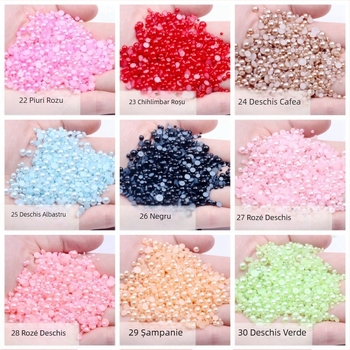 Clips pentru păr cu perle semi-cerc, plastic/rezin, finisaj cu lipire prin picurare, stil retro