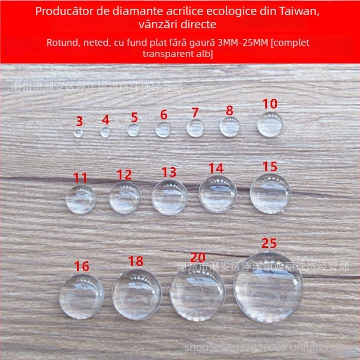 Mărgele Rhinestone, formă semicerc, suprafață lucioasă, turnare prin injecție, plastic/rezină