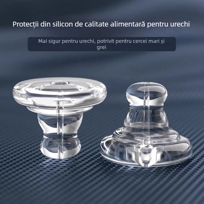 Dopuri posterioare pentru cercei, din silicon, în formă de disc, transparente, antiderapante