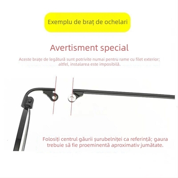 Accesorii metalice pentru brațele ochelarilor — set de două piese, design cu un dinte, potrivire universală, Haiyu, primăvara 2023