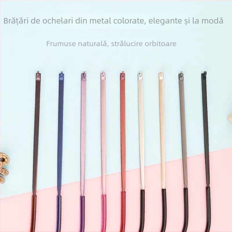 Accesorii metalice pentru brațele ochelarilor — set de două piese, design cu un dinte, potrivire universală, Haiyu, primăvara 2023