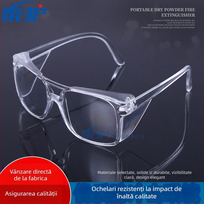 Ochelari de protecție Taihu Visitor, material PC, grosimea lentilei 2 mm, protecție împotriva prafului și nisipului, rezistenți la impact