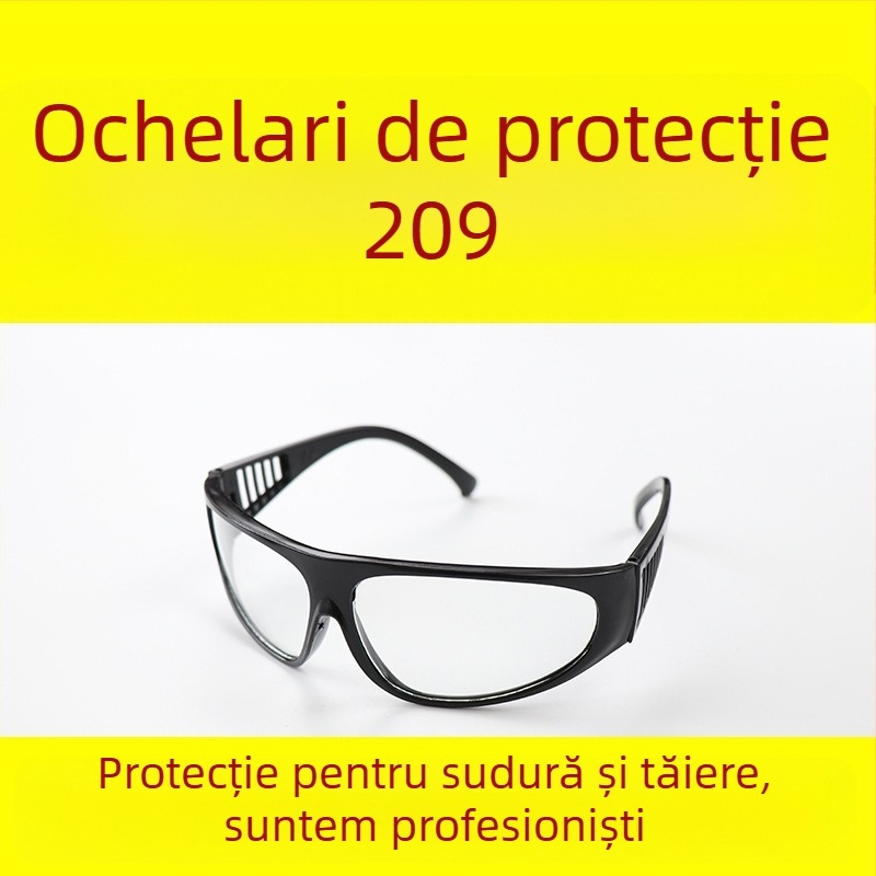 Ochelari de protecție pentru sudură, cu protecție împotriva stropilor și impact, lentilă din sticlă 0,15 mm, model HGZ-27-4, GB_14866_2006