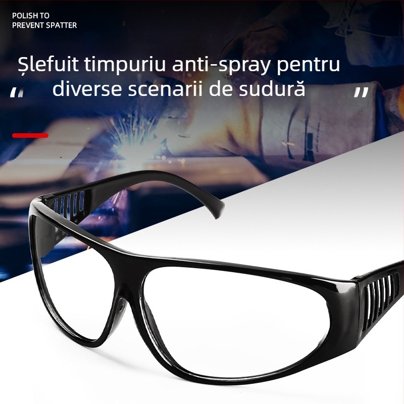 Ochelari de protecție pentru sudură cu gaze și sudură cu arc de argon — ramă PVC, lentilă 1,5 mm, transmisie luminoasă 99%