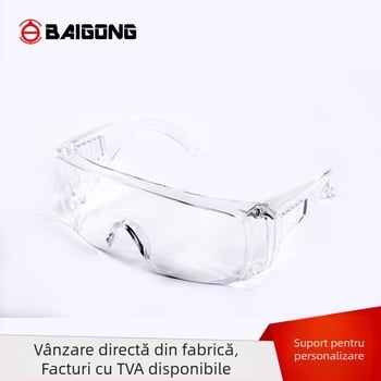 DH-037 Ochelari de protecție, ramă PC, lentilă 2,4 mm, transmisie luminoasă 99%, pentru impact și sudură electrică/gaz