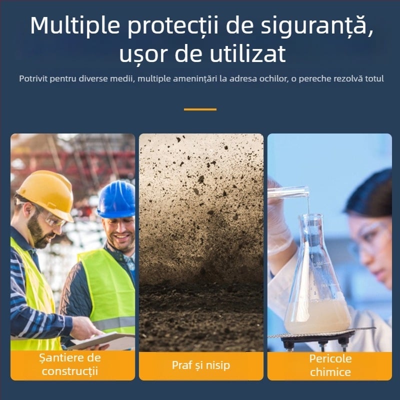 Ochelari de protecție transparenți, anti-picături, anti ceață, complet transparenți