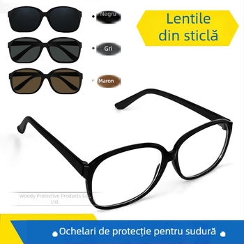 Woody 868 Ochelari de protecție cu lentile PC + plano, grosime 2 mm, transmisie luminoasă 99%, praf și stropire pentru sudură