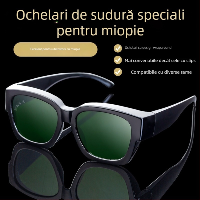 Ochelari de protecție pentru sudură, anti-strălucire și anti-stropire, compatibili cu ochelari dioptrici