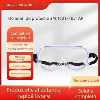 3M 1621af ochelari de protecție cu anti-ceată, anti-chimicale, anti-praf, anti-șoc, protecție UV 99%