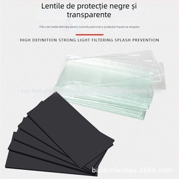 Lentilă pentru mască de sudură, sticlă, grosime 3 mm, pentru sudură, sudură cu arc argon și tăiere, protecție UV