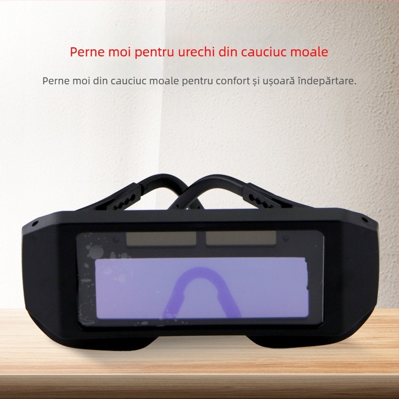 Ochelari de sudură cu reglaj automat al nuanței – ochelari de protecție pentru sudură electrică și arc cu argon, material PPT, lentilă 2 mm, antișoc