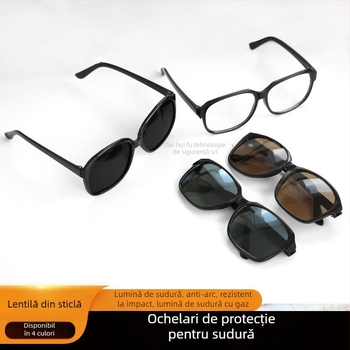 Ochelari de protecție pentru sudură, lentile din sticlă, ramă ne-reglabilă, 99% transmisie luminoasă, protecție anti-impact și anti-praf, model 868