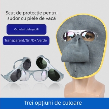 BX-3 Ochelari de sudură, material PC, montate pe cap, ușori, protecție la sudură și radiații UV