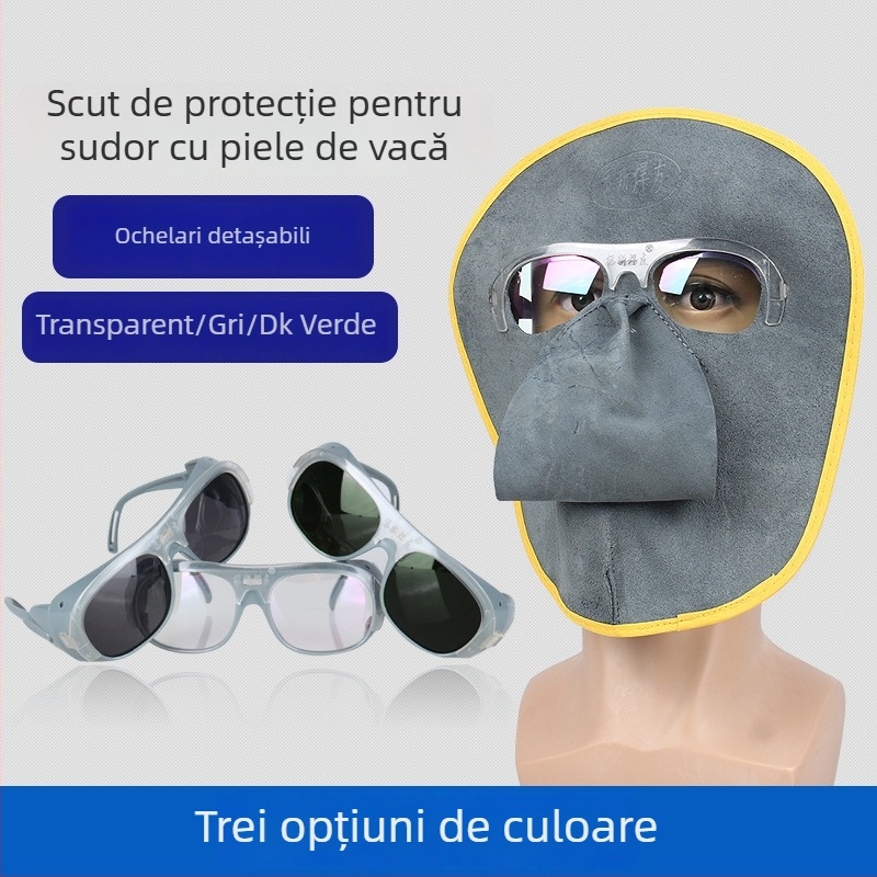 BX-3 Ochelari de sudură, material PC, montate pe cap, ușori, protecție la sudură și radiații UV