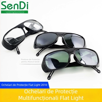 Ochelari de protecție pentru sudură, cu protecție anti-praf, anti-strălucire și anti-șlaj | lentile PC și sticlă, grosime 2 mm, transmisie luminoasă 99%