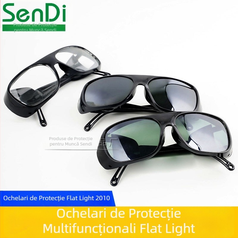 Ochelari de protecție pentru sudură, cu protecție anti-praf, anti-strălucire și anti-șlaj | lentile PC și sticlă, grosime 2 mm, transmisie luminoasă 99%