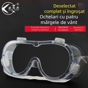 Ochelari de protecție Four-Bead – antifog, protecție la praf, curea elastică, lentilă 2.0 mm, transparență 99%, ramă din polififibă