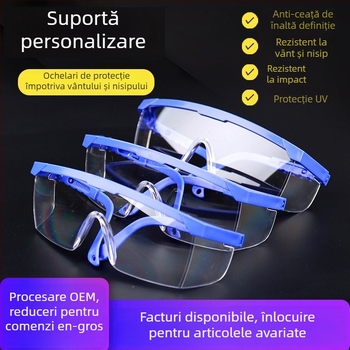 Ochelari de protecție anti-praf cu lentile PC, ramă reglabilă, antifog, rezistenți la șocuri