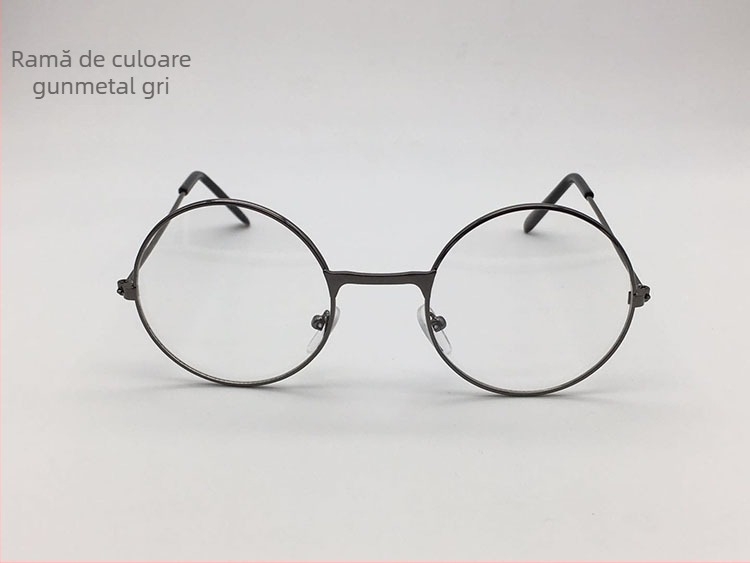 Ochelari de lectură pentru presbiopie, rame metalice rotunde, unisex, stil retro, ramă integrală, model 2222