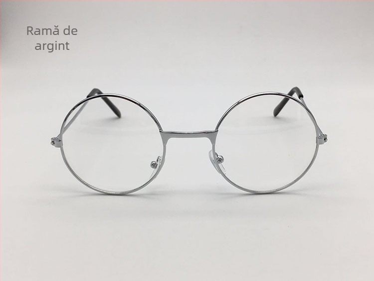 Ochelari de lectură pentru presbiopie, rame metalice rotunde, unisex, stil retro, ramă integrală, model 2222