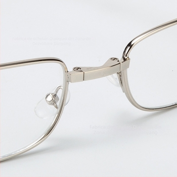 Ochelari de citit pliabili, ramă metalică ovală, lentile TAC, model 2008, ramă completă