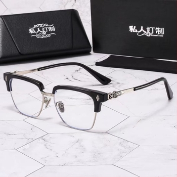 Ochelari de citit Minglan cu lentile PC anti-lumină albastră, ramă completă metal+PC, formă pătrată