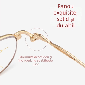 Ochelari de citit cu reglaj automat pentru distanță și aproape, anti-lumină albastră, lentile multifocale, ultra-ușori, ramă metalică
