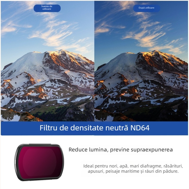 BRDRC Set Filtre pentru DJI Osmo Pocket 3 — Filtre ND, UV și CPL Polarizator