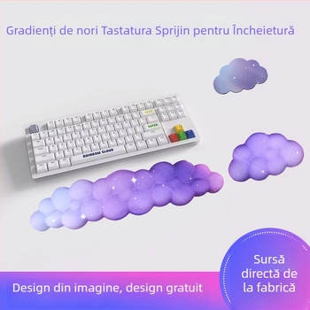 Sprijin pentru încheietura mâinii pentru birou, silicon impermeabil, model inspirat din nori, 330 g